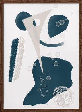 Abstract inky shapes no. 5 - Underwater Poster