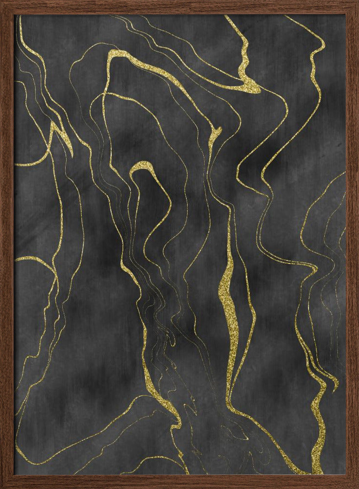 Golden Flows No. 12 Poster