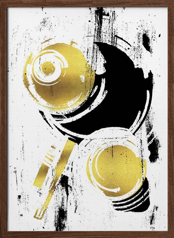 ABSTRACT ART Flying spheres Poster