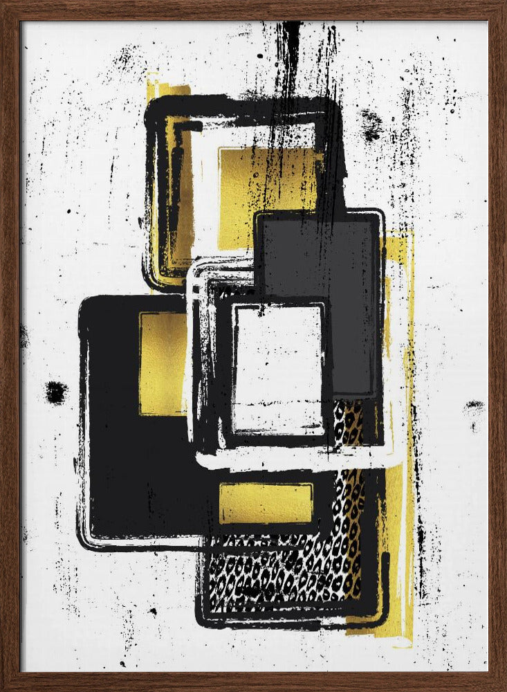 Abstract Painting No. 3 | gold Poster