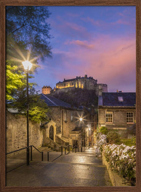 Charming Edinburgh Castle Sunset Poster