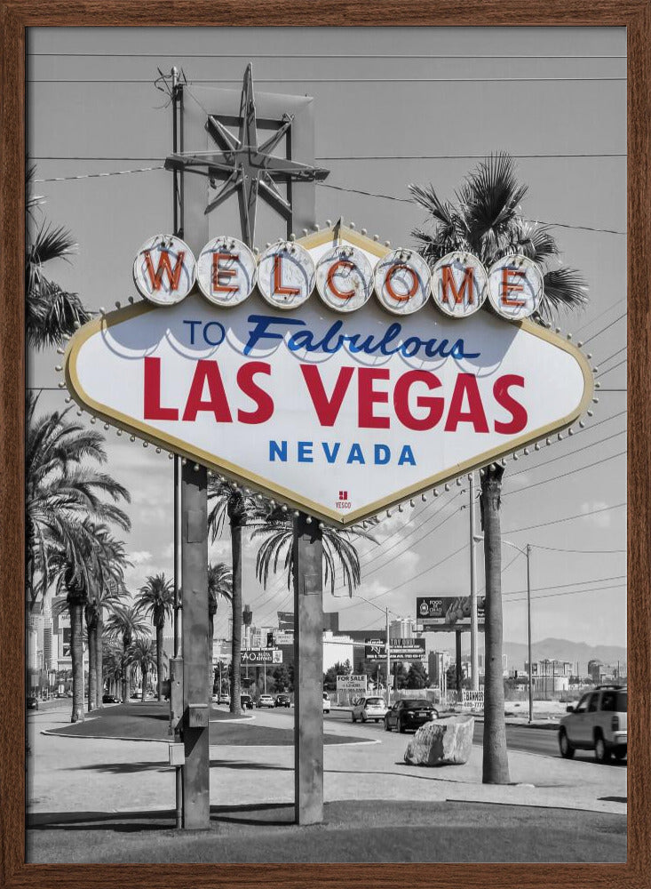 LAS VEGAS Sign - colorkey Poster