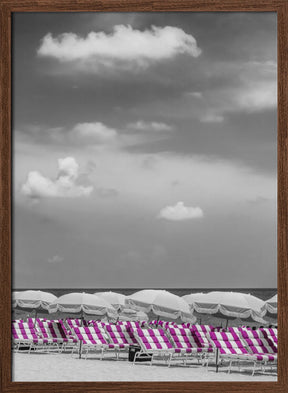 Idyllic beach scene | pink color pop Poster