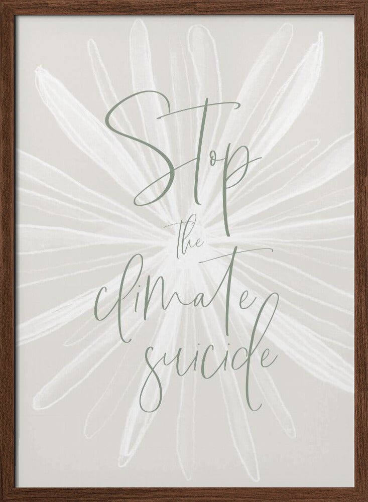 Stop the climate suicide Poster