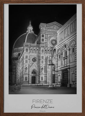 In focus: FLORENCE Saint Mary of the Flowers &amp; Baptistery Poster