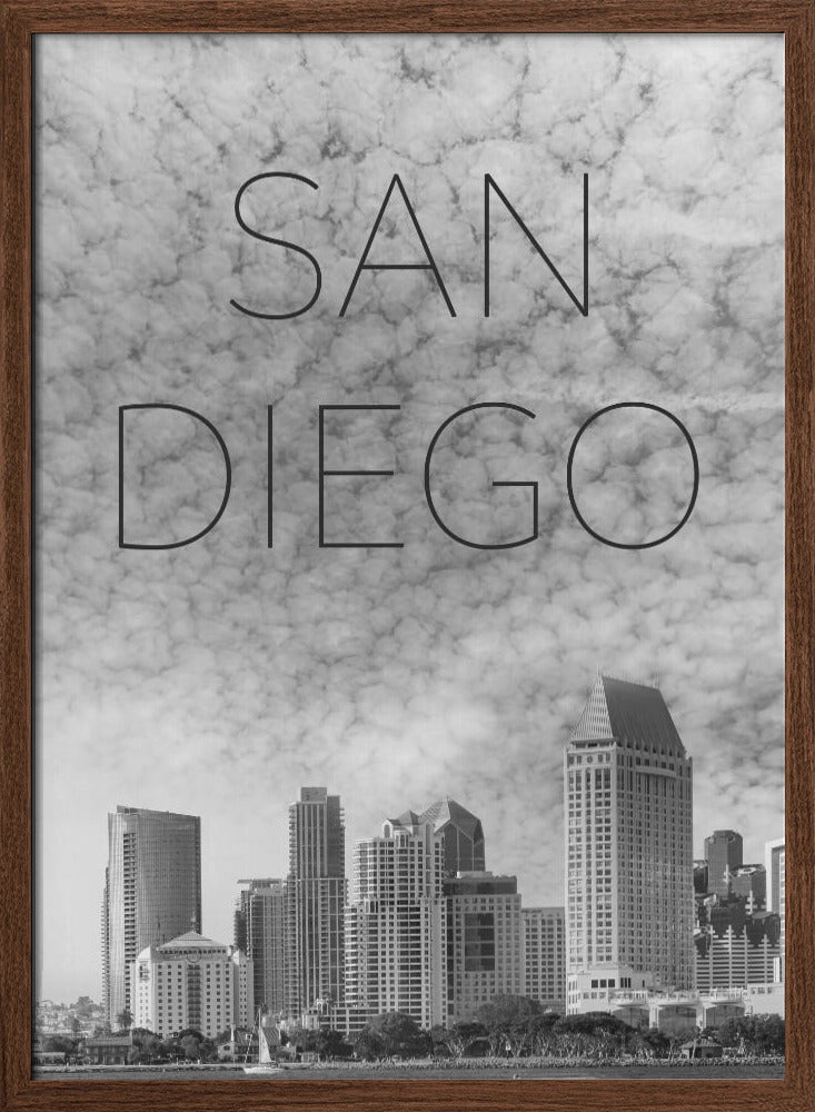 SAN DIEGO Skyline | Text Poster