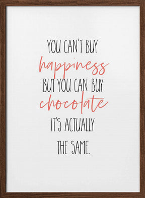 YOU CAN’T BUY HAPPINESS – BUT CHOCOLATE Poster