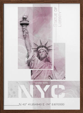 Poster Art NYC Statue of Liberty | pink marble Poster