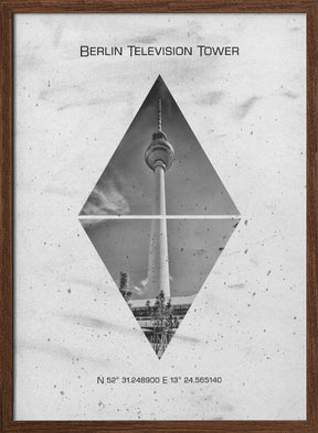 Coordinates BERLIN Television Tower Poster