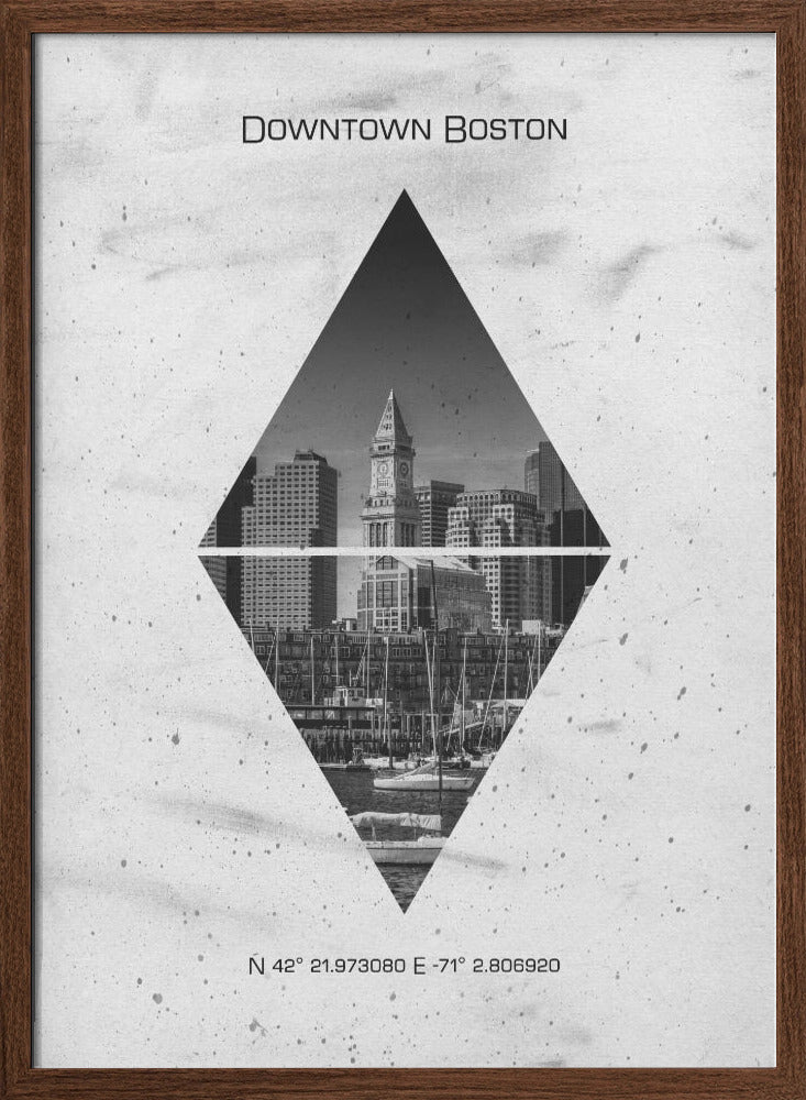 Coordinates BOSTON Downtown Poster