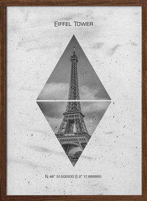 Coordinates PARIS Eiffel Tower Poster