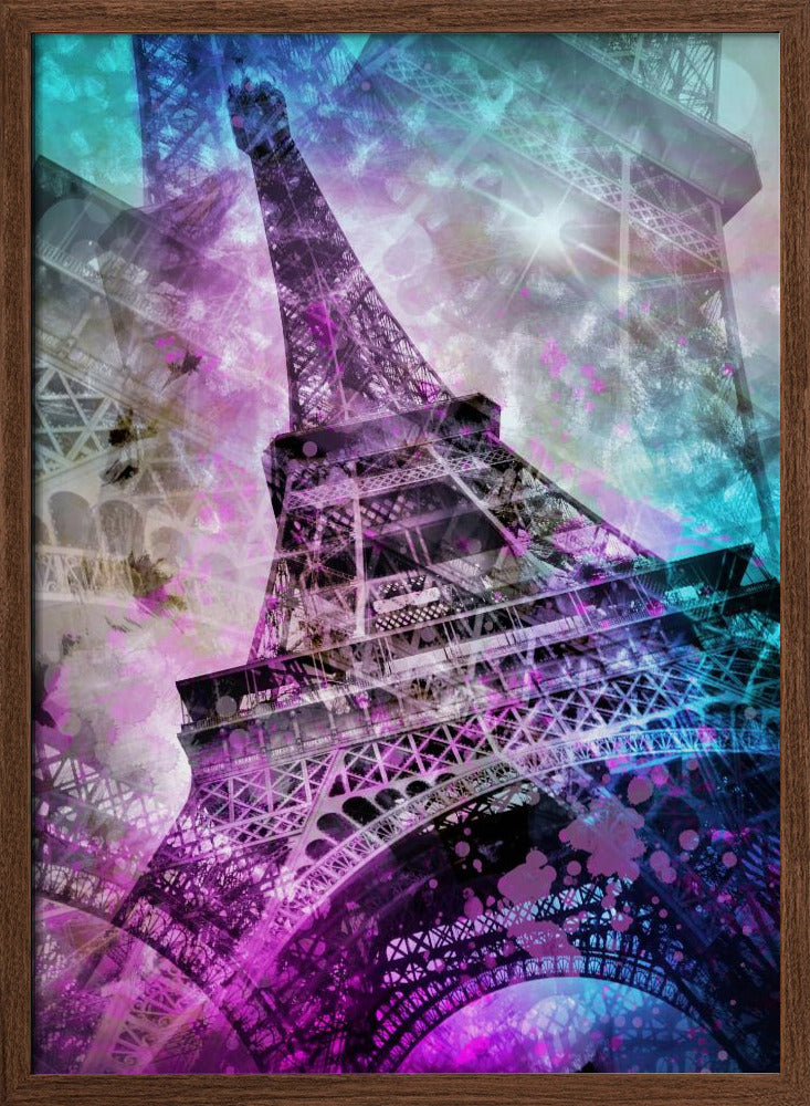 Pop Art Eiffel Tower Poster