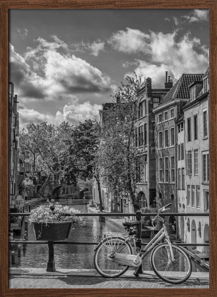 UTRECHT Oudegracht with view in southern direction | Monochrome Poster