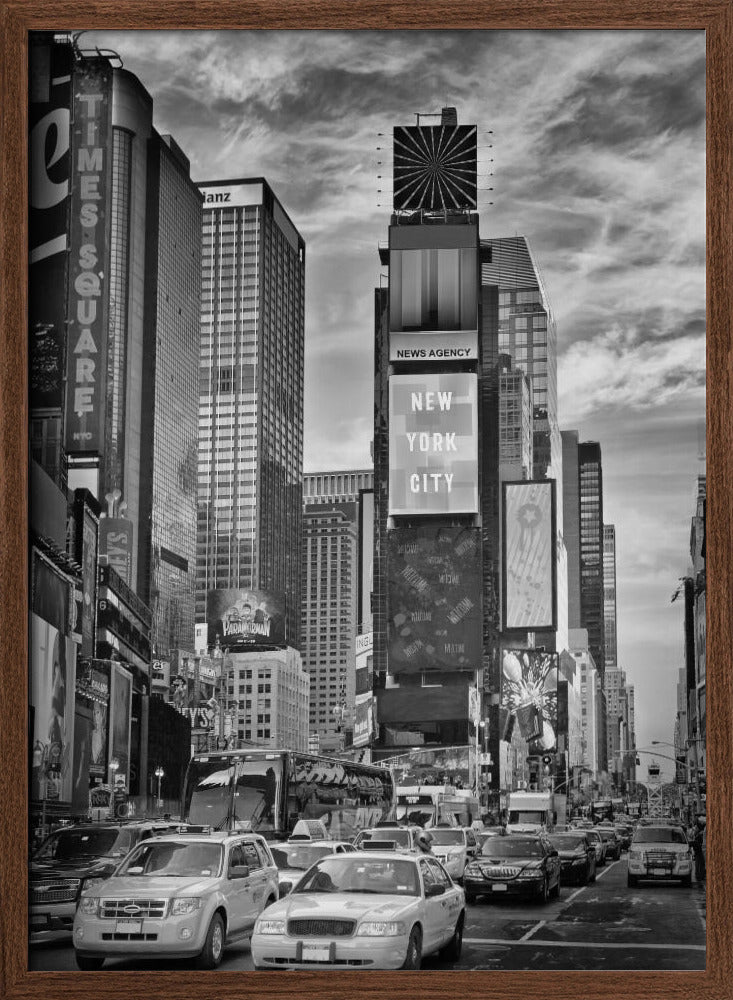 NEW YORK CITY Times Square - Monochrome Poster