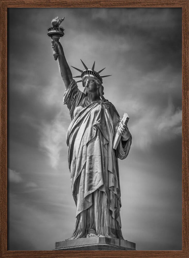 NEW YORK CITY Monochrome Statue of Liberty Poster