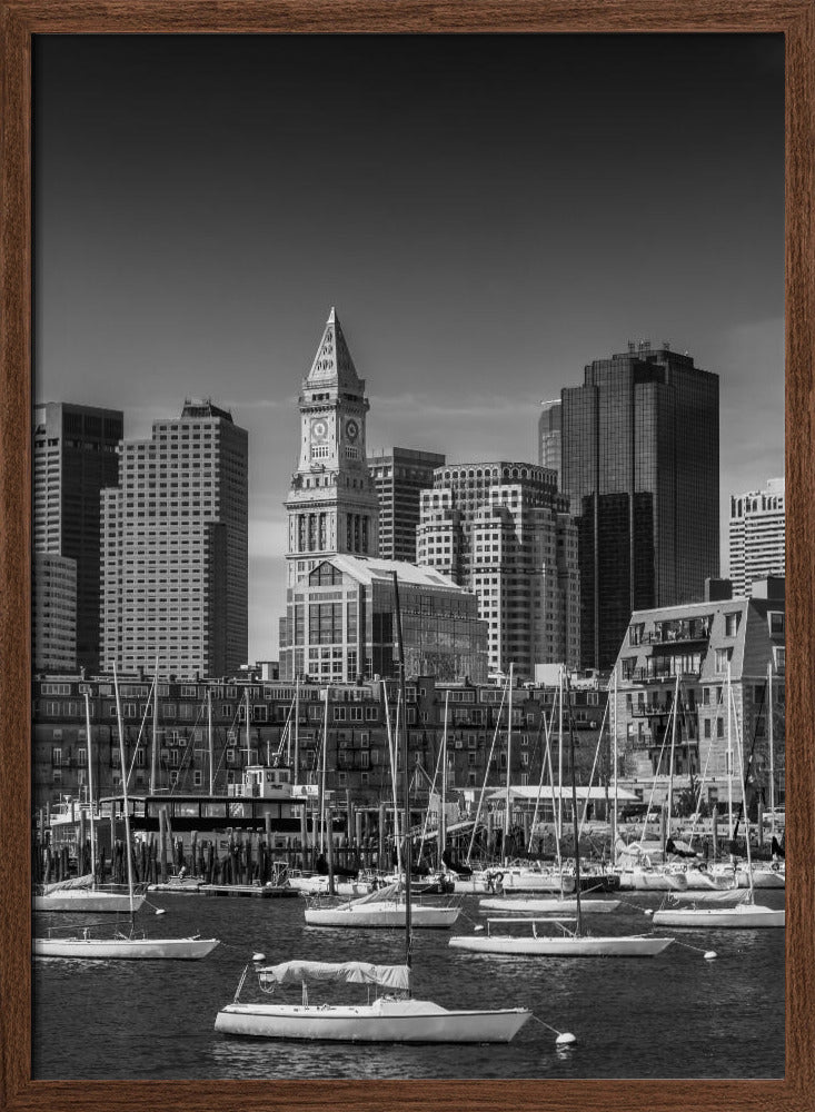 BOSTON Skyline North End &amp; Financial District Poster