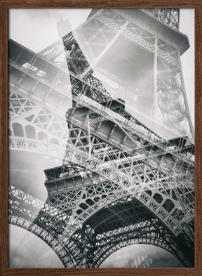 Eiffel Tower Double Exposure Poster