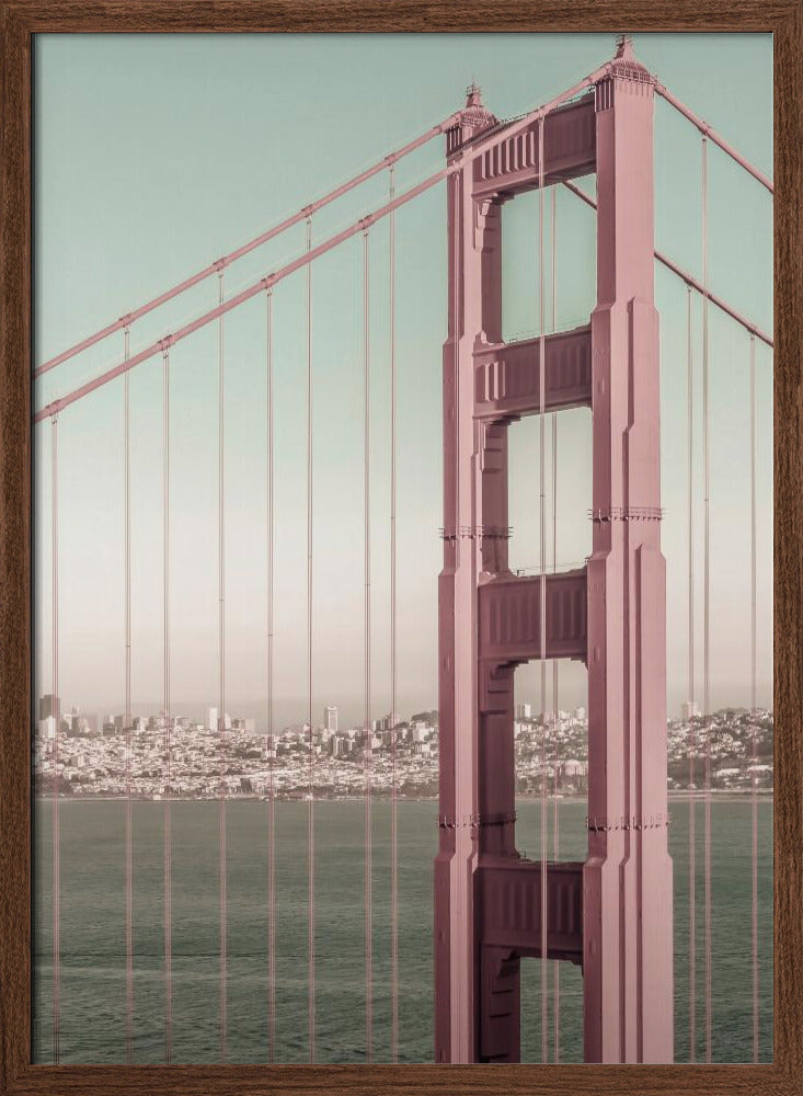 SAN FRANCISCO Golden Gate Bridge | urban vintage style Poster