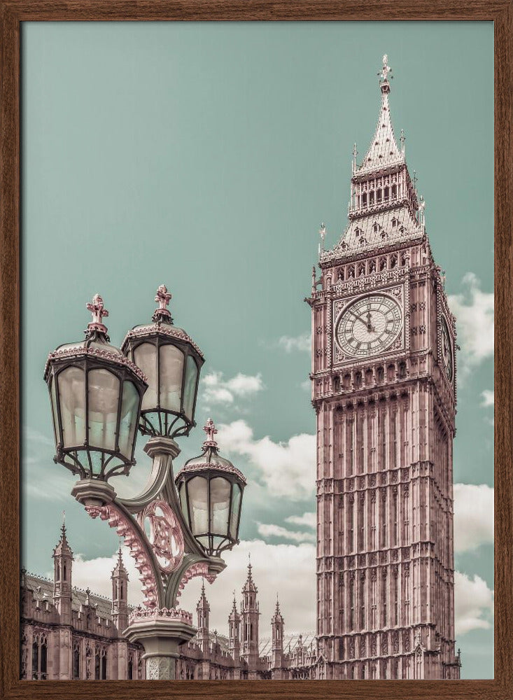 LONDON Elizabeth Tower | urban vintage style Poster