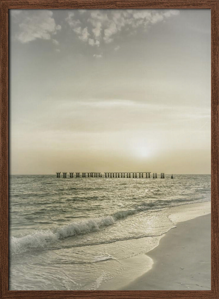 Vintage Gasparilla Island Sunset Poster