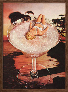 Glitter Pink Margarita Poster