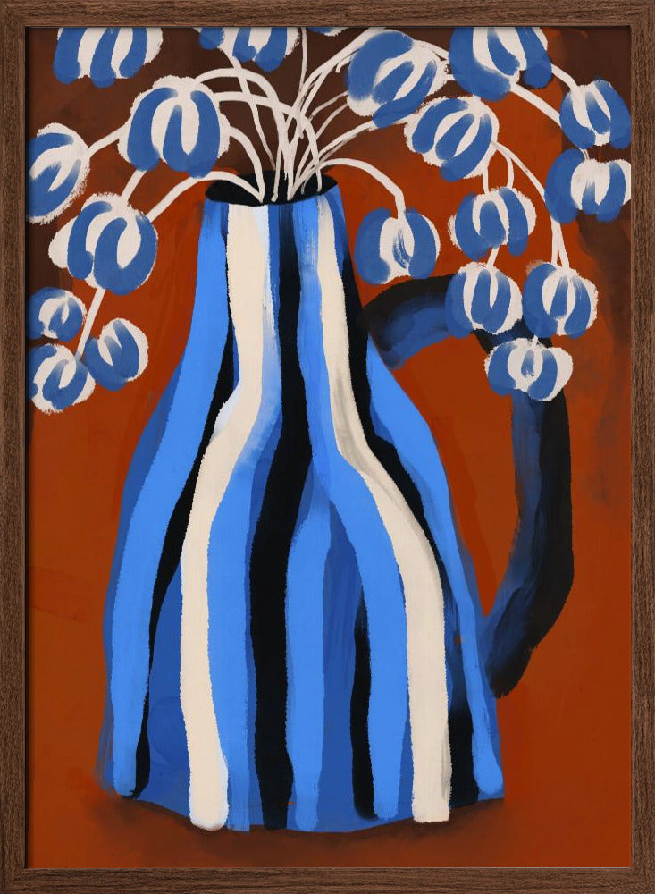 Striped Vase Poster