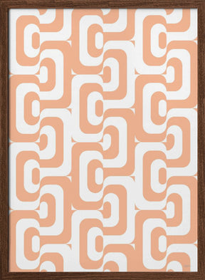 Retro Pattern Peach Fuzz Poster