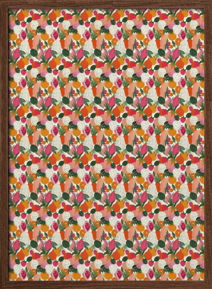 Fresh fruits pattern 2 Poster