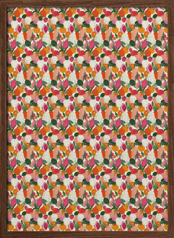 Fresh fruits pattern 2 Poster