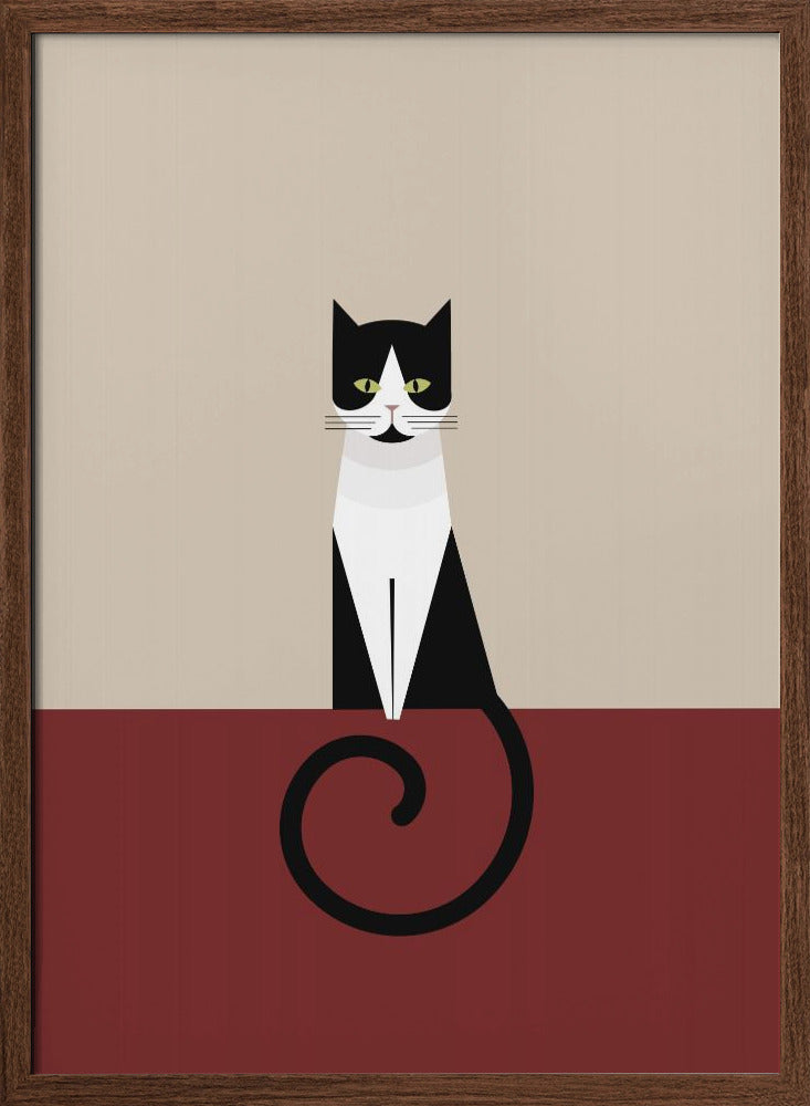 Coco as a geometric cat Poster