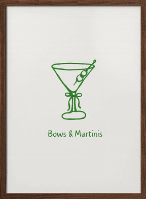 Green Bows and Martinis Poster