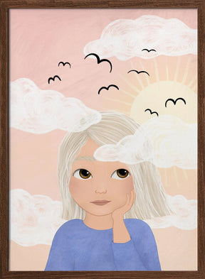 She´s got her head among the clouds Poster