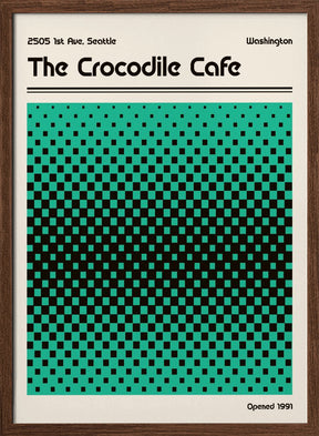 Crocodile Cafe Retro Poster Poster