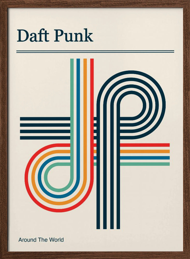 Daft Punk Retro Poster Poster