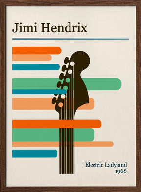 Jimi Hendrix Retro Poster