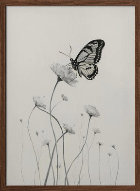 Butterfly and Flowers Poster