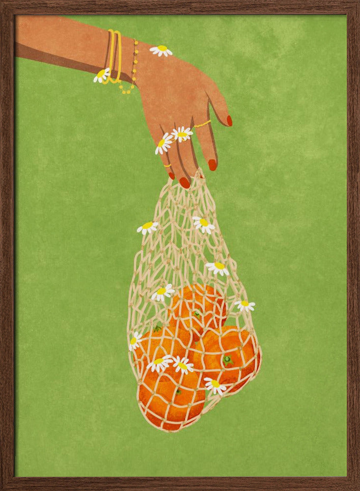 Fresh Oranges Poster