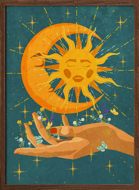 Sun and moon in my hand Poster