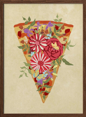 Slice of flower pizza Poster