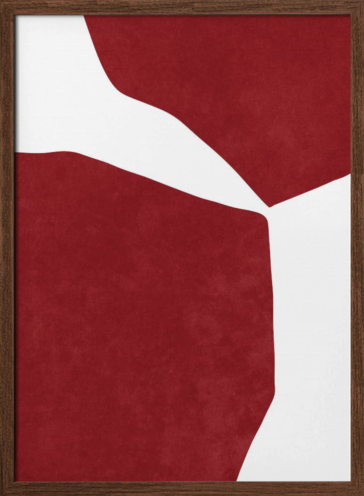 Abstract Red on white Poster