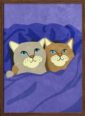 Cats in Bed Poster