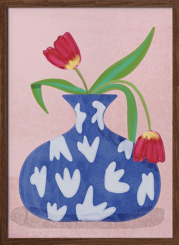 Tulpe in vase Poster