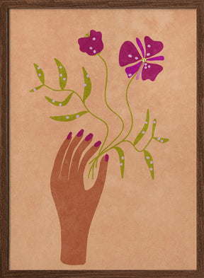 Flower in my hand Poster