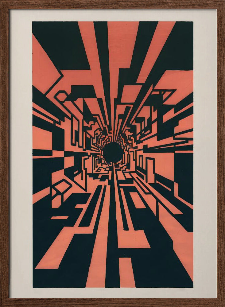 Square Warp Hole Poster