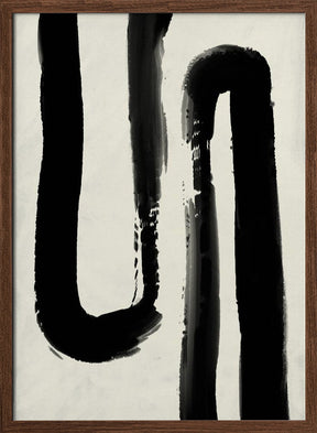 Black strokes no 4 Poster