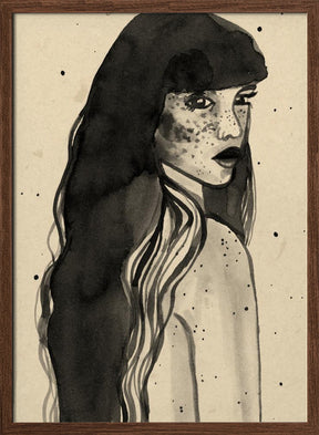 Long Hair Lady Poster