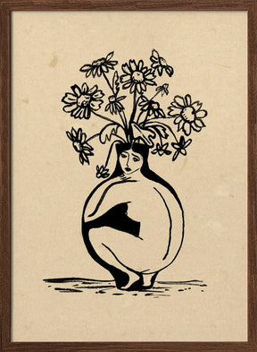 Woman in vase Poster