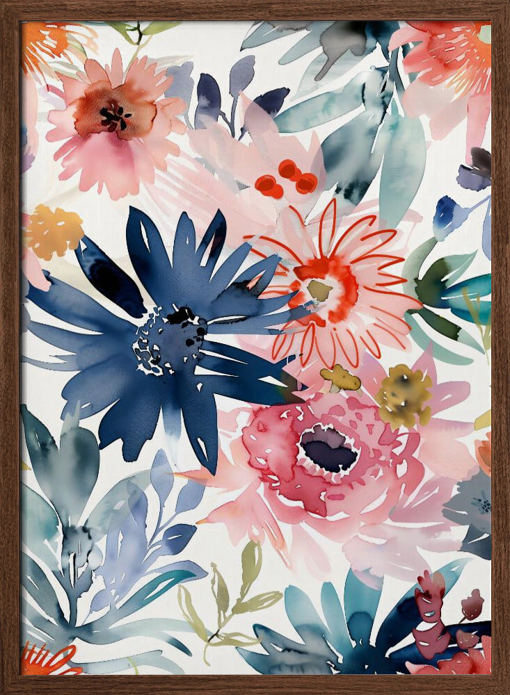 Watercolor Floral No. 1 Poster