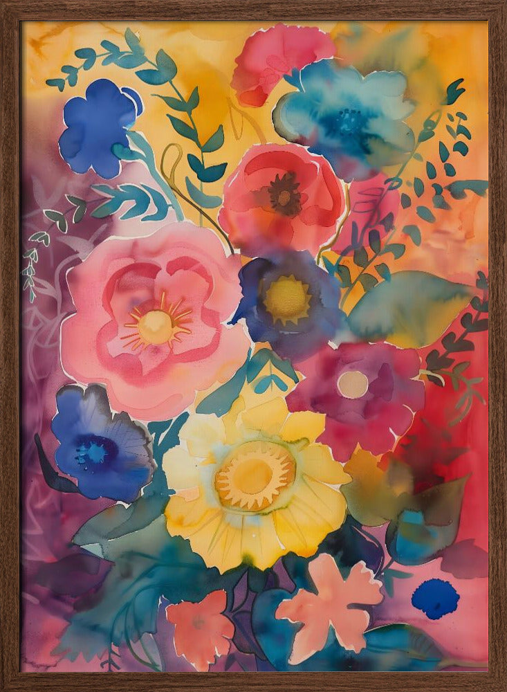 Watercolor Floral No. 6 Poster