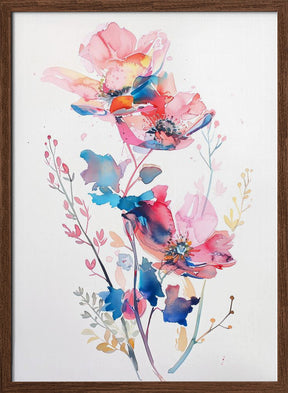 Watercolor Floral No. 8 Poster